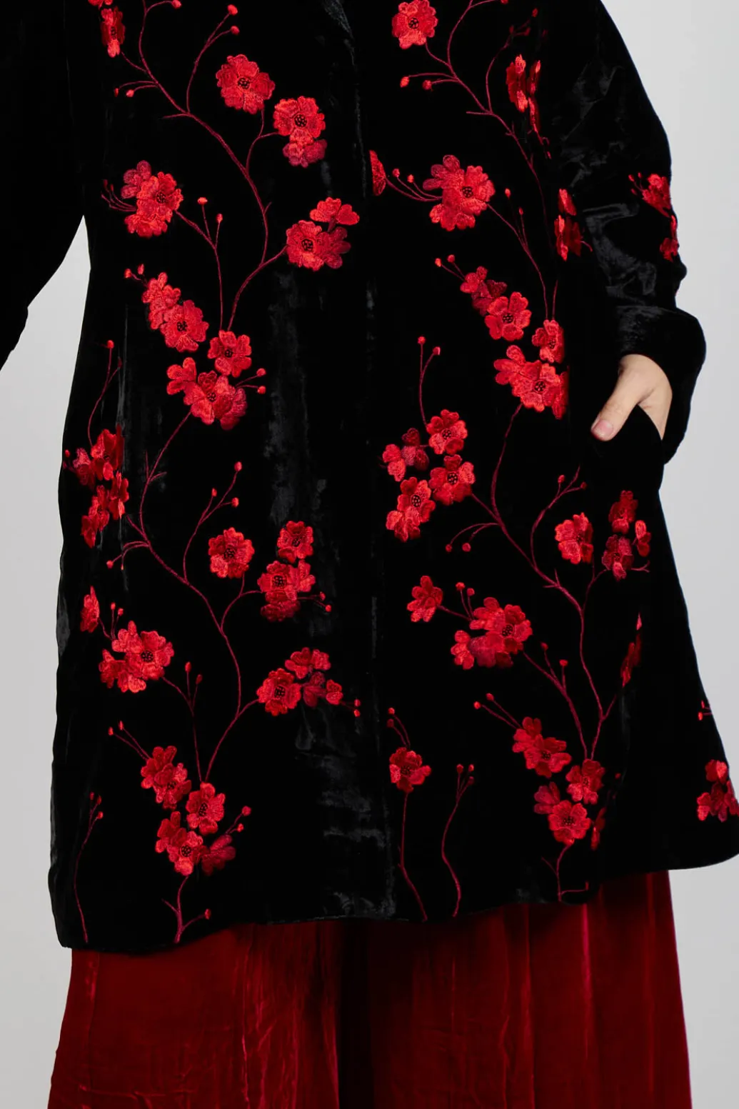 Raimonda Coat in Cherry Black