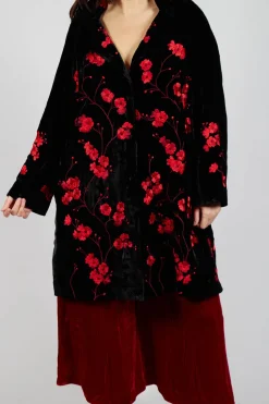 Raimonda Coat in Cherry Black