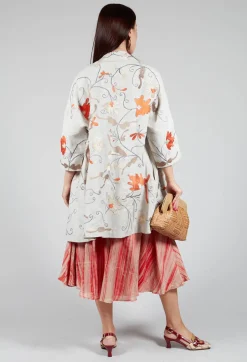 Raimonda Flame Emb Coat in Pepper