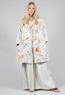 Raimonda Flame Emb Coat in Pepper