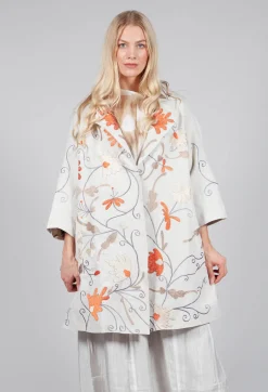 Raimonda Flame Emb Coat in Pepper