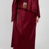 Raj Sicilia Skirt in Smoky Red