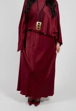 Raj Sicilia Skirt in Smoky Red