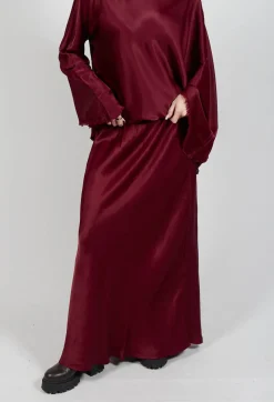 Raj Sicilia Skirt in Smoky Red