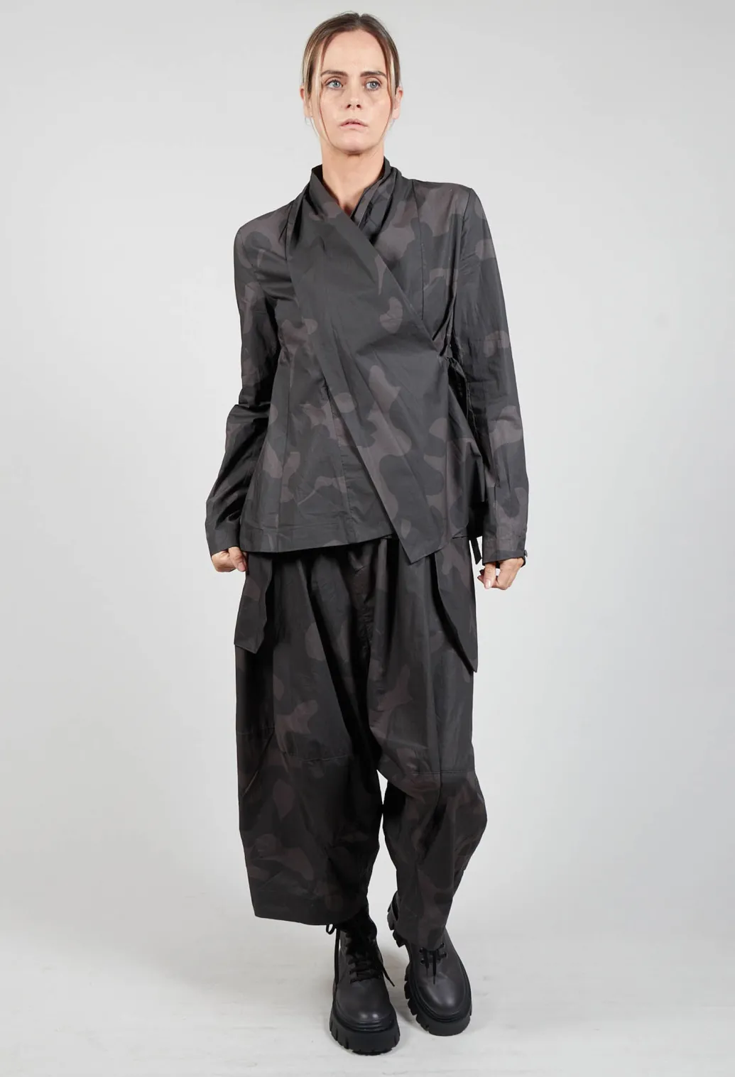 Ran Wrap Over Shirt in Unique