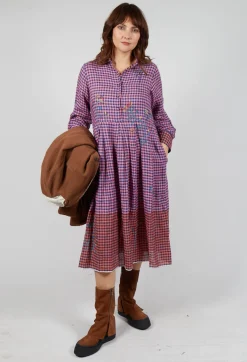 Raven Dress in Pink Gingham
