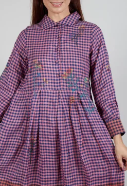 Raven Dress in Pink Gingham
