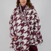 Raw Edge Cardigan in Merlot Bone Jacquard