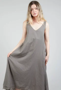 Raw Hemmed Dress in Cappuccino