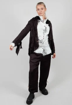 Raw Hemmed Jacket in Black