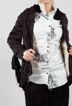Raw Hemmed Jacket in Black