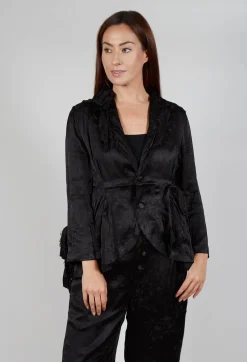 Raw Hemmed Jacket in Black