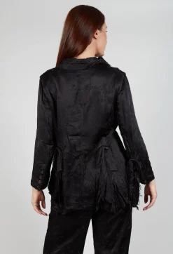 Raw Hemmed Jacket in Black