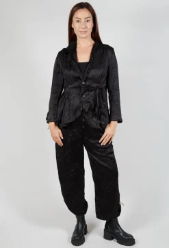 Raw Hemmed Jacket in Black