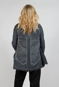 Relaxed Cross Neck Top in Slate Cloud