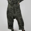 Relaxed Drop Crotch Trousers in Camp Big Print