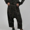 Relaxed Drop Crotch Trousers in Jungle Big Print