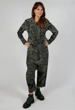 Relaxed Drop Crotch Trousers in Camp Big Print