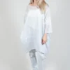Relaxed Fit Cotton Top in Grey Print