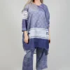 Relaxed Fit Cotton Top in Azur Print