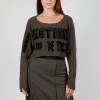 Relaxed Fit Cropped Jumper in Jungle Print