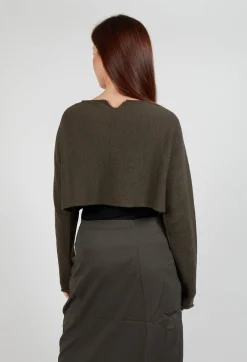 Relaxed Fit Cropped Jumper in Jungle Print