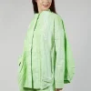 Relaxed Fit Jacket in Placed Lime Print