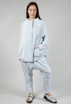 Relaxed Fit Jacket in Placed Grey Print