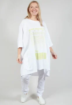 Relaxed Fit Jersey Dress with Motif in Sun Print