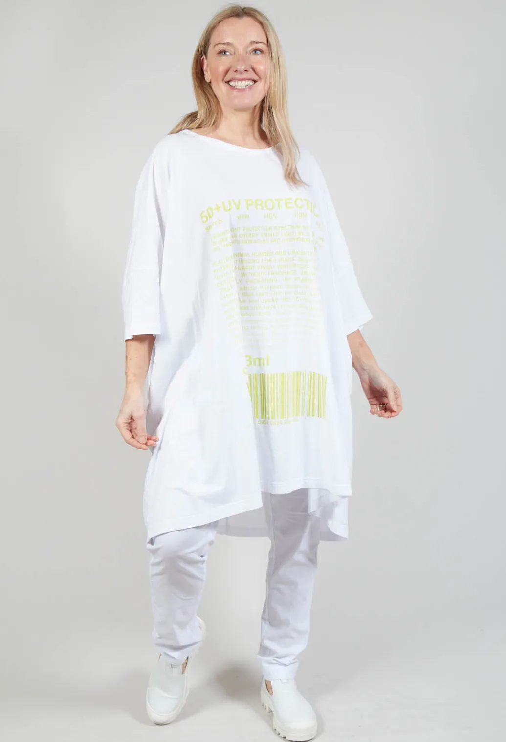 Relaxed Fit Jersey Dress with Motif in Sun Print