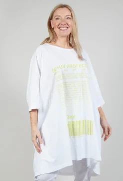 Relaxed Fit Jersey Dress with Motif in Sun Print