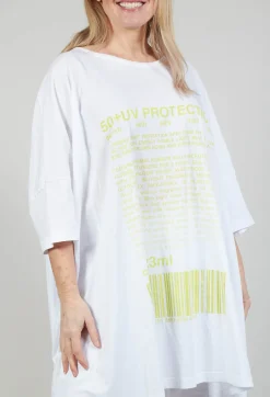Relaxed Fit Jersey Dress with Motif in Sun Print