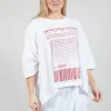 Relaxed Fit Jersey Top with Motif in Chili Print