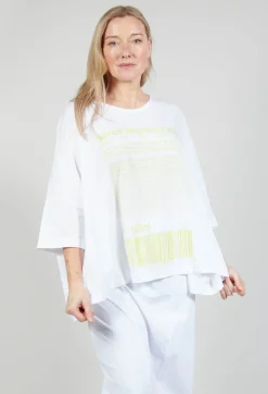 Relaxed Fit Jersey Top with Motif in Sun Print