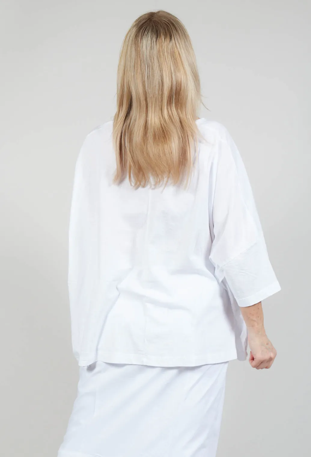 Relaxed Fit Jersey Top with Motif in Sun Print