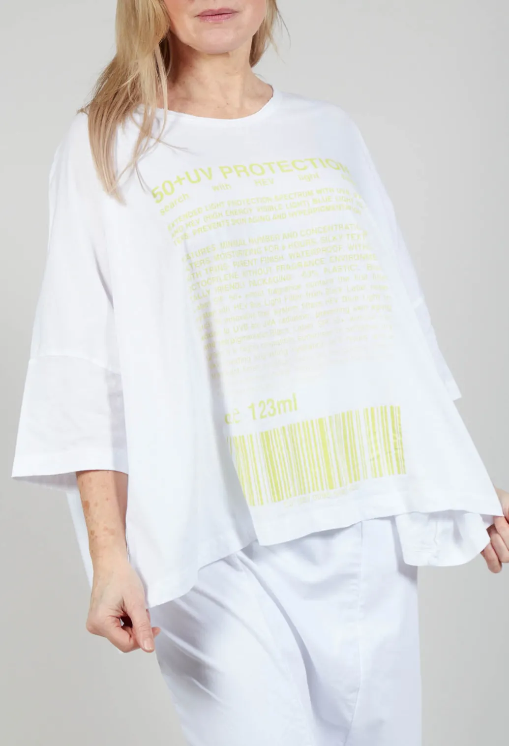 Relaxed Fit Jersey Top with Motif in Sun Print