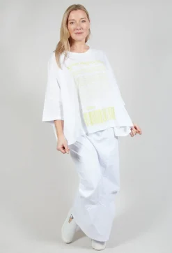 Relaxed Fit Jersey Top with Motif in Sun Print