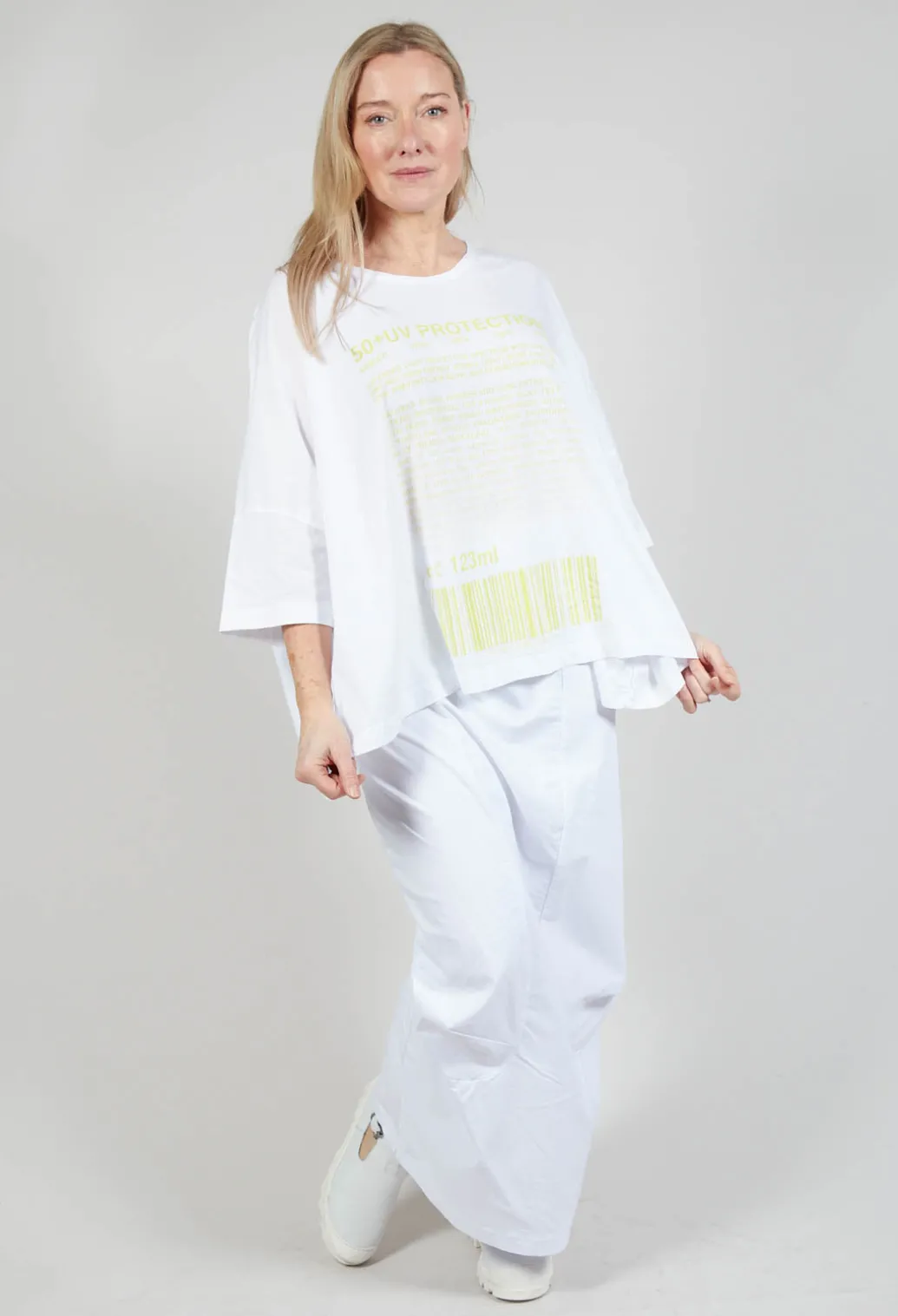Relaxed Fit Jersey Top with Motif in Sun Print