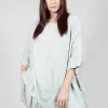 Relaxed Fit Linen Top in Grey
