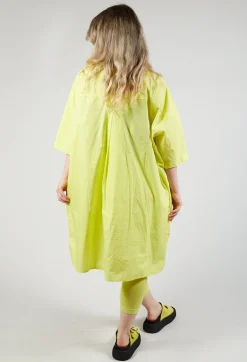 Relaxed Fit Shirt Dress with Lettering Motif in Sun Print