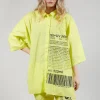 Relaxed Fit Shirt with Lettering Motif in Sun Print