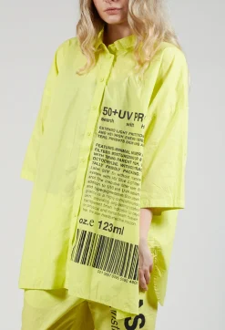 Relaxed Fit Shirt with Lettering Motif in Sun Print