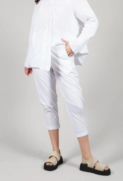 Relaxed Geisha Trousers in White