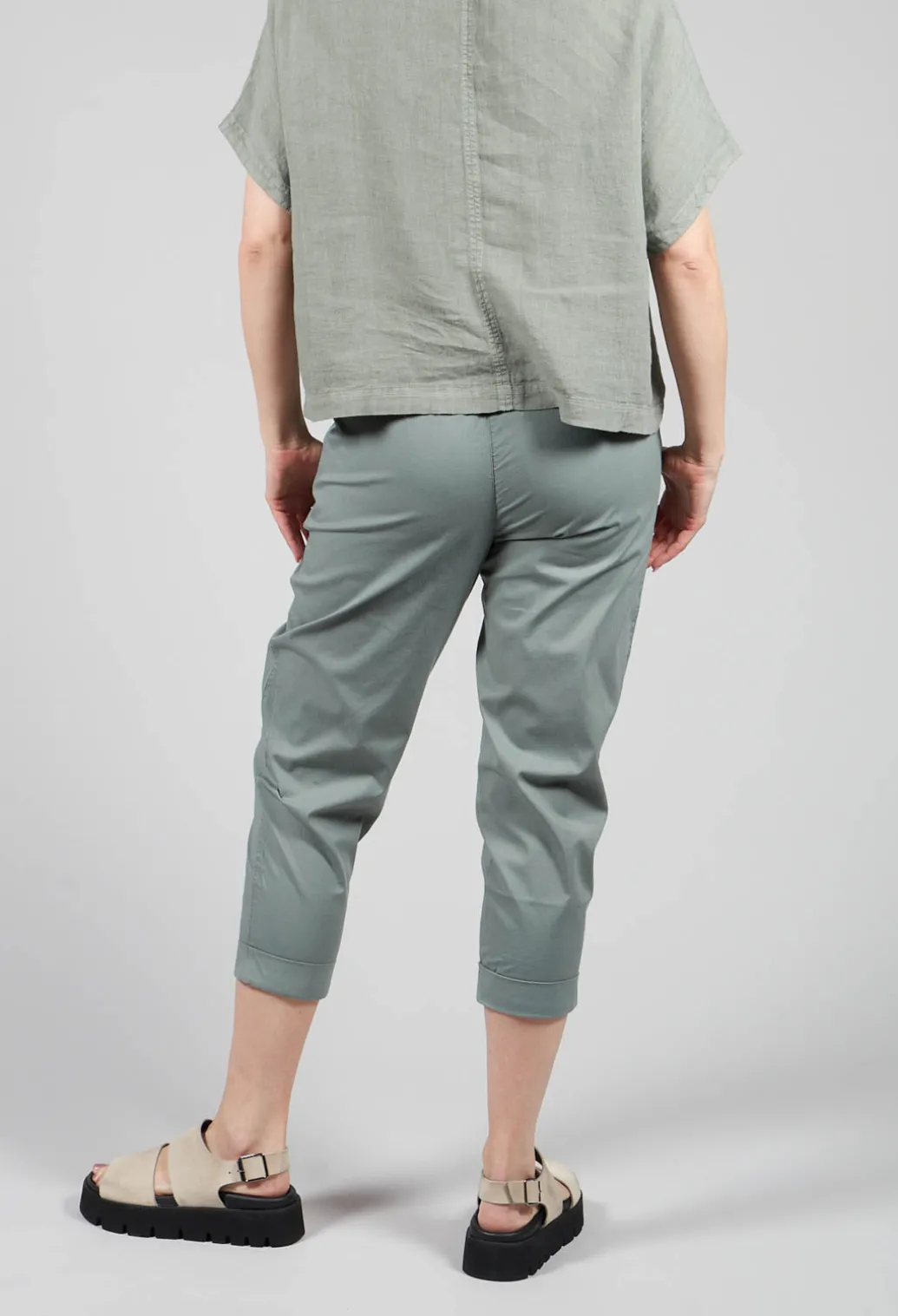 Relaxed Geisha Trousers in Eucalyptus