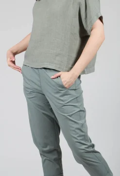 Relaxed Geisha Trousers in Eucalyptus
