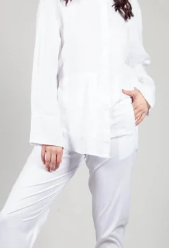 Relaxed Geisha Trousers in White