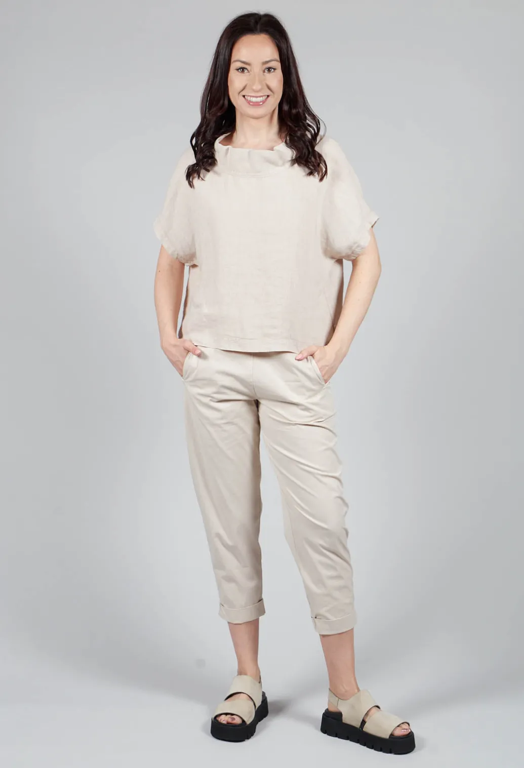 Relaxed Geisha Trousers in Rattan