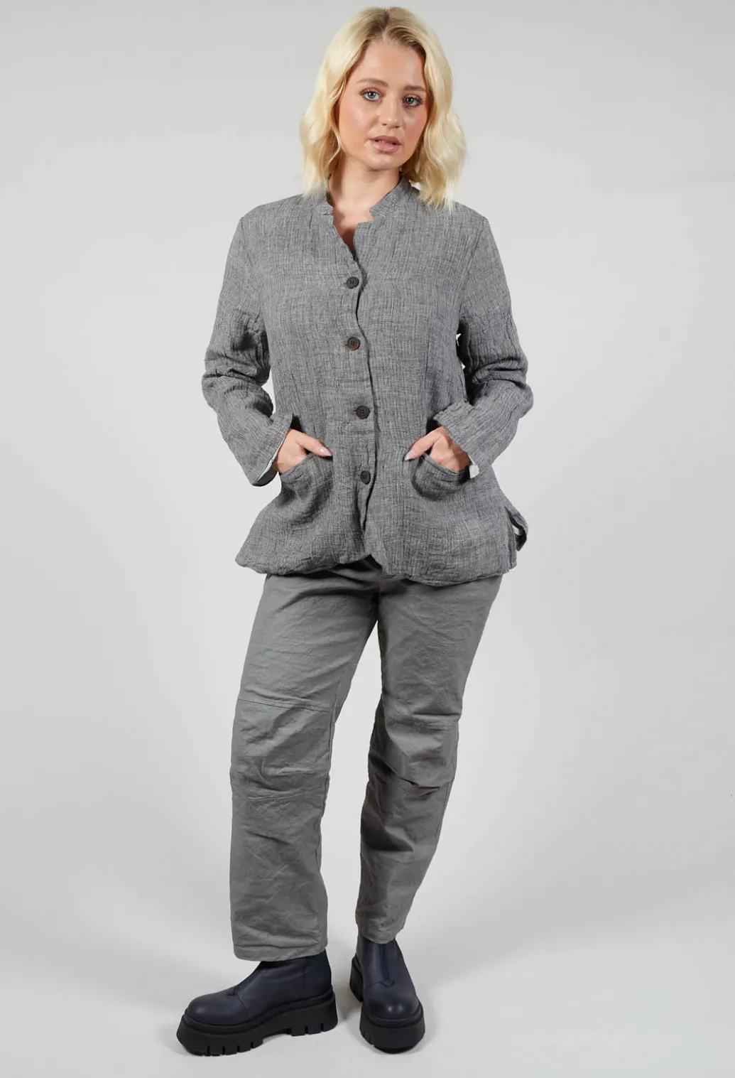 Relaxed Jacket in Salt and Pepper