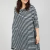 Relaxed Jersey Dress in Black Print