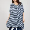 Relaxed Jersey Dress in Navy Print
